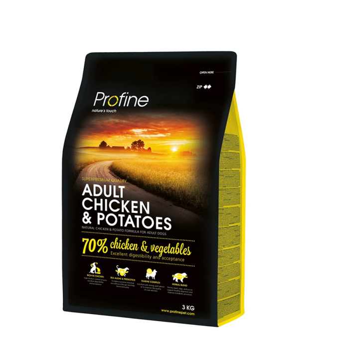 Profine Xira Trofi Skulou Adult Kotopoulo & Patata 3Kgr